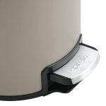 Poubelle ? p?dale inox riku 3l taupe mat