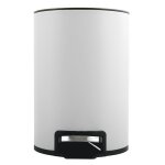 Poubelle ? p?dale inox riku 5l blanc mat