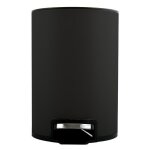 Poubelle ? p?dale inox riku 5l noir mat