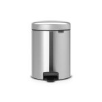 Poubelle ? p?dale newicon 5 l matt steel code b Poubelle ? p?dale newicon 5 l matt steel code b