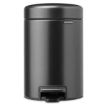 Poubelle  pdale 3 litres grise, brabantia new icon