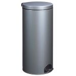 Poubelle � p�dale 30l gris m�tal rossignol elora