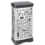 Poubelle � p�dale - aspect m�tal curver