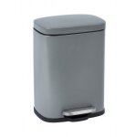Poubelle à pédale leno easy - close gris, 5 l wenko Poubelle à pédale leno easy - close gris, 5 l wenko