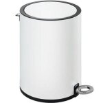 Poubelle à pédale - monza - acier - 3 litres - fermeture easy - close - fini mat blanc wenko Poubelle à pédale - monza - acier - 3 litres - fermeture easy - close - fini mat blanc wenko