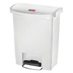 Poubelle � p�dale slim jim 30 l blanc rubbermaid