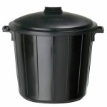 Poubelle plastique avec couvercle - 80 litres - rglisse rossignol