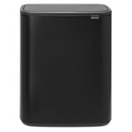 Poubelle  pression brabantia bo waste bin 60 l noir