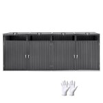 Poubelle de rangement - duoku - 4 x 52, 79 gallons - abri pour poubelles d'extérieur - armoire verrouillable ... Poubelle de rangement - duoku - 4 x 52, 79 gallons - abri pour poubelles d'extérieur - armoire verrouillable ...