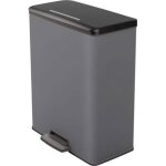 Poubelle rectangle - deco bin - curver - 65l - grande capacit� - 49 x 32 x 61 cm - anthracite