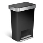 Poubelle rectangulaire à pédale avec réserve à sacs en plastique noire 45 l - ts Poubelle rectangulaire à pédale avec réserve à sacs en plastique noire 45 l - ts