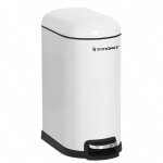 Poubelle de salle de bain 10l, petit, couvercle, poubelle  pdale pour toilettes, compact, petit espace, ...