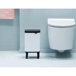 Poubelle de salle de bains 4 l compacte en acier, blanc mat, brabantia bo waste bin Poubelle de salle de bains 4 l compacte en acier, blanc mat, brabantia bo waste bin