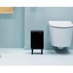 Poubelle de salle de bains 4 l compacte en acier, noir mat, brabantia bo waste bin Poubelle de salle de bains 4 l compacte en acier, noir mat, brabantia bo waste bin