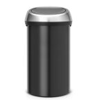 Poubelle touch bin 60 l noir mat code h