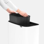 Poubelle touch brabantia bo touch bin blanc 11 + 23l 315347 spcial recyclage