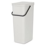 Poubelle de tri brabantia sort & go 40 l blanc