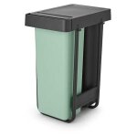 Poubelle de tri encastrable brabantia sort & go 2 x 30 l vert clair Poubelle de tri encastrable brabantia sort & go 2 x 30 l vert clair