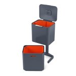 Poubelle de tri s?lectif totem 60l anthracite Poubelle de tri s?lectif totem 60l anthracite