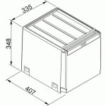 Poubelle tri - s�lectif cube 40 - pour caisson de 400 mm - 28 litres franke