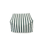 Pouf d�ext�rieur ray� vert d�perlant et - 55x65x35 cm positano