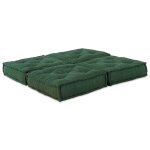 Poufs modulaires vidaxl 2 pcs en tissu vert