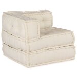 Poufs modulaires vidaxl - 2 pi�ces en tissu cr�me
