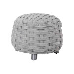 Pouf obbae pour salon de jardin, en maille synth�tique graphite - hesp�ride