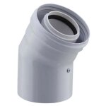 El�ment coud� - poujoulat - dualis condens - 30 - diam�tre 60 / 100 mm - chaudi�re �tanche
