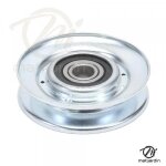 Poulie gorge en v avec roulement renforc�e. Ø 77 mm. largeur 13 mm