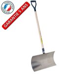 Poussoir  neige gratte large aluminium 60 cm manche poigne yd, pour le dneigement