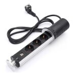 Prise chilienne grise a 3 trous (3 prises, 2 usb) Prise chilienne grise a 3 trous (3 prises, 2 usb)
