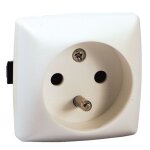 Prise de courant 2p + t � bornes automatiques appareillage saillie composable - blanc