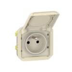 Prise de courant 2p + t plexo composable sable (069828l)