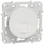 Prise de courant faible - rj45 grade 3 - blanc - odace schneider