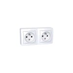 Prise de courant fort - compl�te - 16 a - double pc 2p + t - alr�a schneider