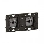 Prise double 2x2p + t 16a 250v pr�c�bl�e � bornes automatiques c�liane legrand