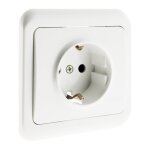 Prise encastr�e schuko 10 / 16a - blanc - antaria - zenitech