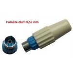 Prise femelle tv coaxiale diam 9, 52 mm: 50010 legrand embout bleu