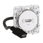 Prise hdmi type a - blanc - odace schneider
