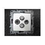 Prise m�dia - legrand - nilo� - blanche - 2 c�bles - installation en �toile