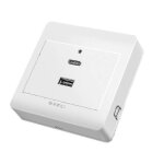 Prises murales usb type - c, chargeur mural usb 18 w 220 v, prise usb