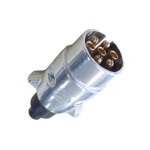 Prise remorque male aluminium 7 plots 12 volts