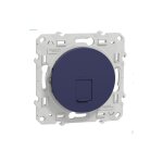 Prise rj45 cat6 stp bleu cobalt grade 3 (multimedia) encastr� avec support (sans plaque) odace