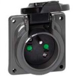 Prise tableau 16 amp�res 2p + t ip44 bleu nfc - legrand hypra 53903