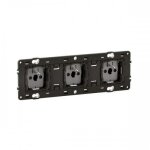 Prise triple 3x2p + t 16a 250v pr�c�bl�e � bornes automatiques c�liane legrand