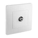 Prise tv type f compl�te - blanc pur mat - 2400 mhz - caly debflex