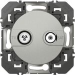 Prise tv legrand dooxie aluminium carr?e