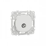 Prise tv simple m�le � sortie coaxiale - blanc craie - odace ii schneider