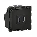 Prise usb - c double 20w power delivery � bornes automatiques c�liane legrand